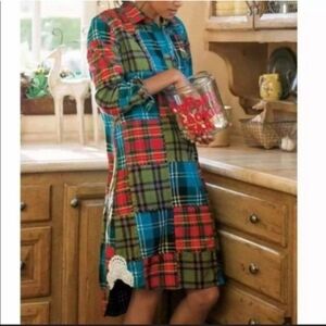 Soft Surroundings #29784 Highland Patchwork Plaid Flannel